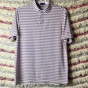 Stitch Purple/White Striped Golf Polo Size L